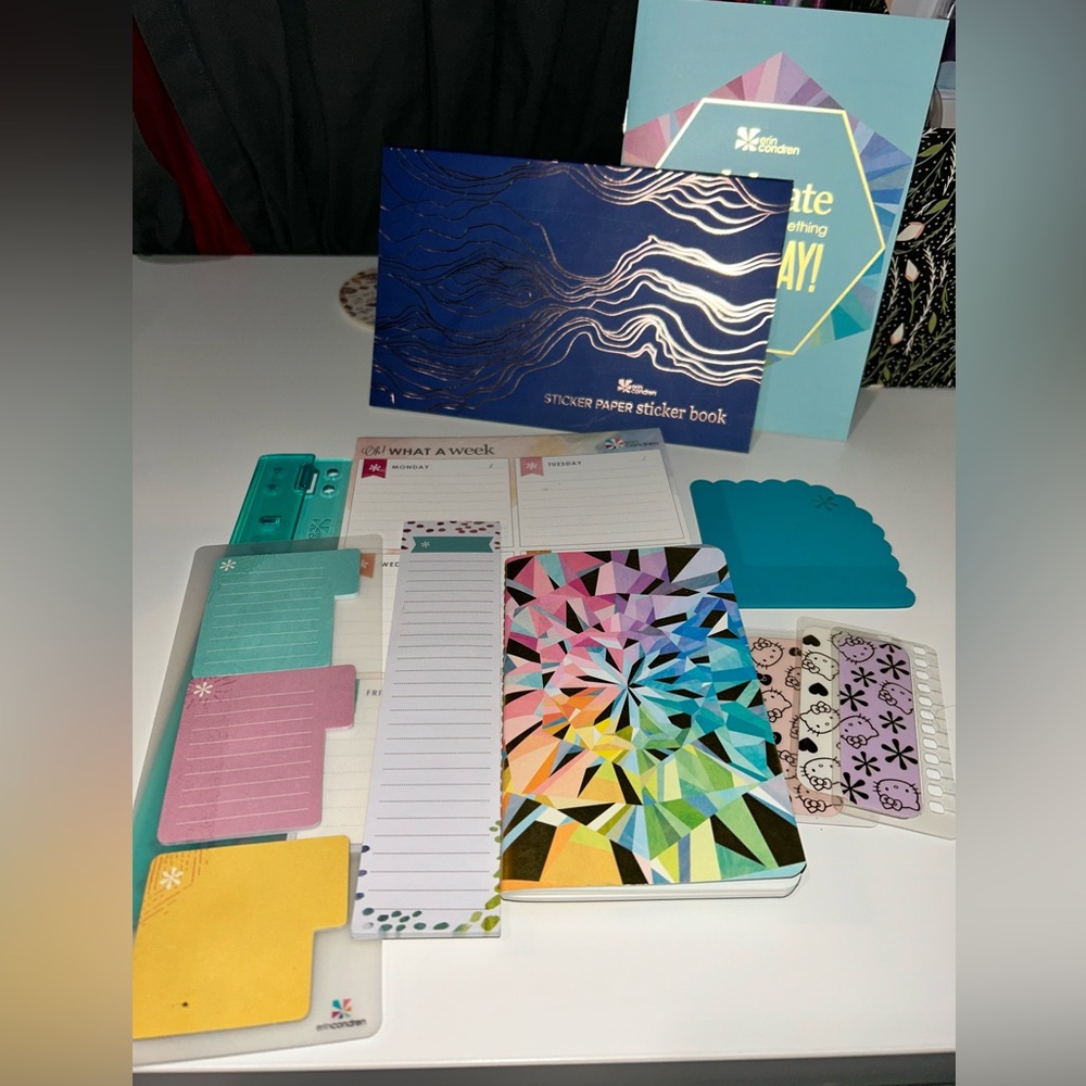 9 Erin Condren items most are new haven’t been used.